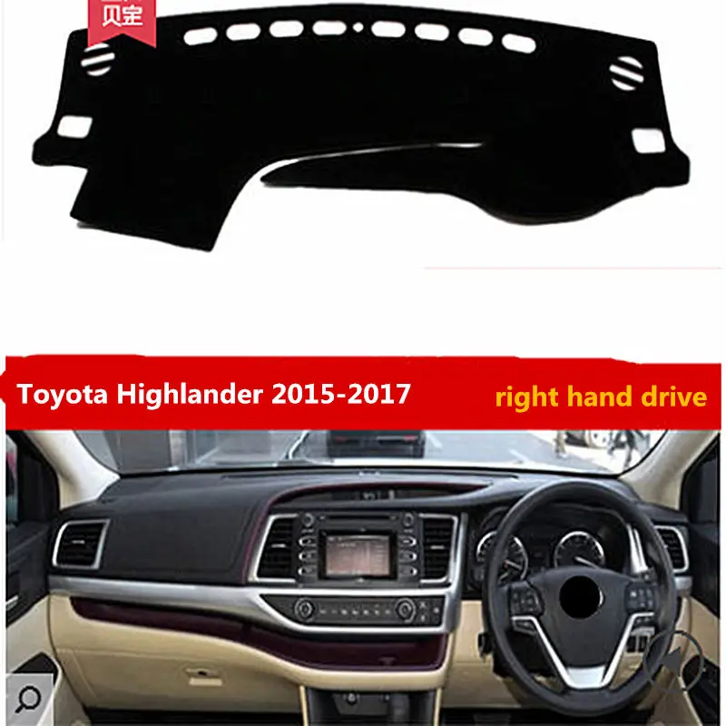Shade pad Car Dashboard Pad For Toyota Highlander 2015 2017 Right Hand