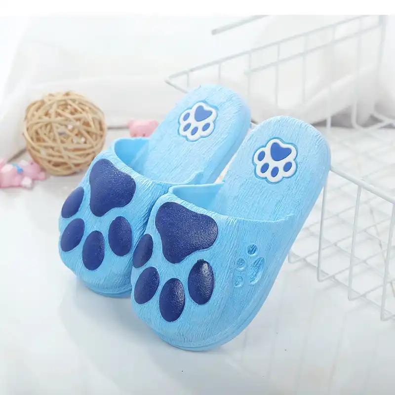 rainbow of paws flip flops