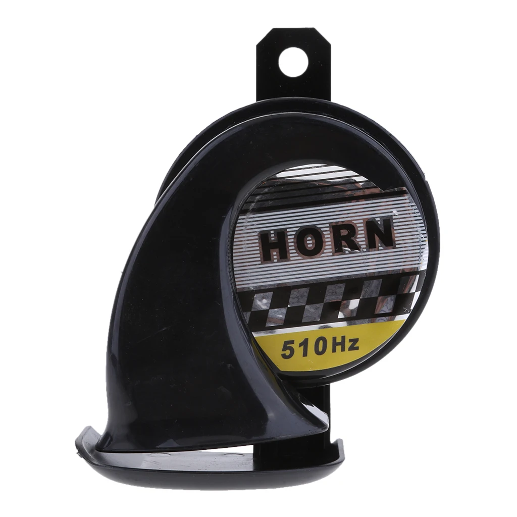 Car Motorcycle 130dB Loud Snail Air Horn Siren Waterproof 510hz 12V DC Black
