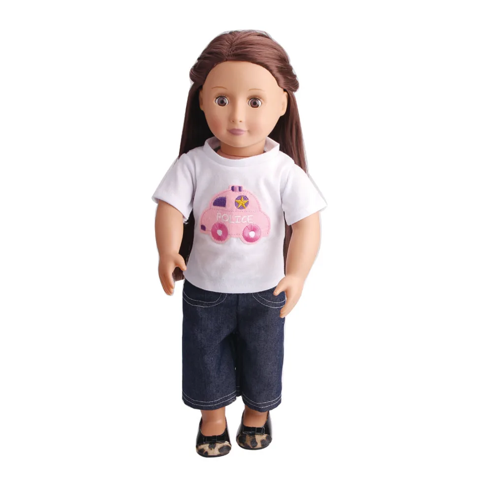 18 inch American girl dolls clothes T-shirt + jeans American girl dolls clothes accessories TS129 american-doll-clothes : image 18 inch American girl dolls clothes T-shirt + jeans American girl dolls clothes accessories TS129 american-doll-clothes