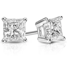 Buy 1 Ct Princess Cut Diamond Earrings And Get Free Shipping On