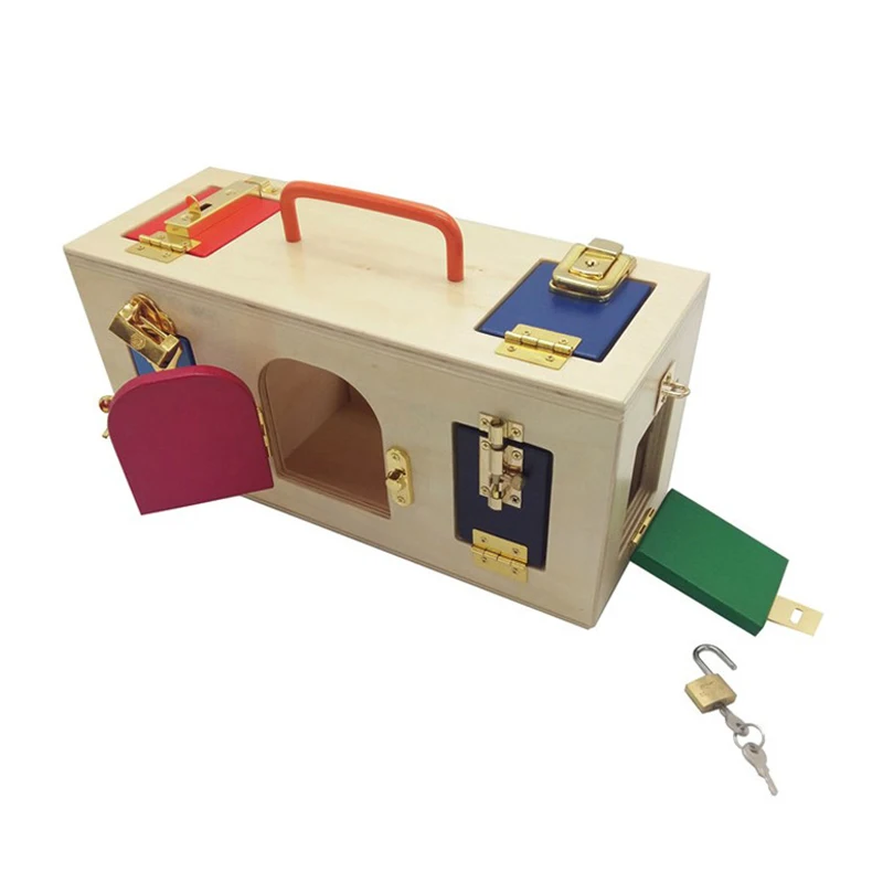 Деревянный Монтессори замок Коробка образовательная ранняя детская игрушечные лошадки памяти игры обучения образования Обучение для детей подарок