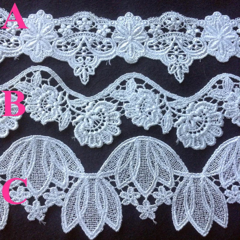 

4.5cm/5cm/5.5cm top quality tiny polyester yarn embroidery plain white flora lace trim,TY180115B