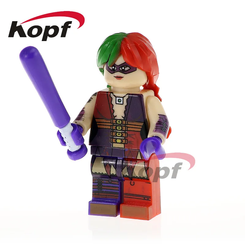 

Super Heroes Single Sale Harley Quinn Sauce Prince Black Panther Batman Bane Building Blocks Collection Toys for children PG389