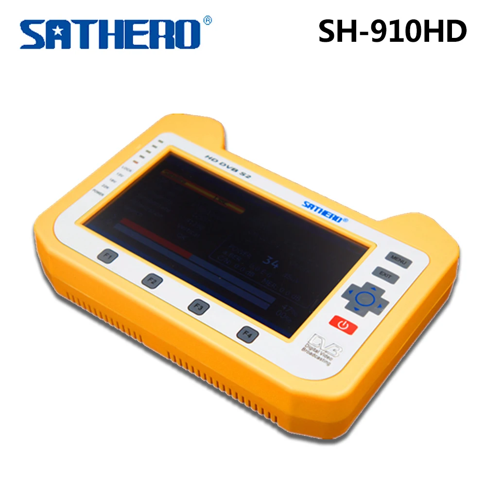 Sathero SH-910HD Digital Satellite Meter Satellite Finder DVB-S/S2 MPEG-4 7 Inch HD LCD Screen With Real time Spectrum Analyzer 