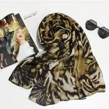 Красивые шарфы с леопардовым узором платки женская обувь шарф хиджаб глушитель 3 дизайн 10 шт./лот