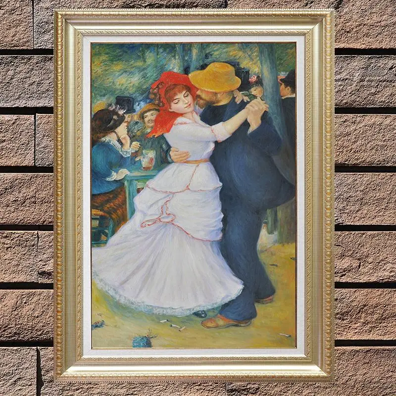 Dipinto a mano Francese Impressionista Danza a Bougival Figura Pittura