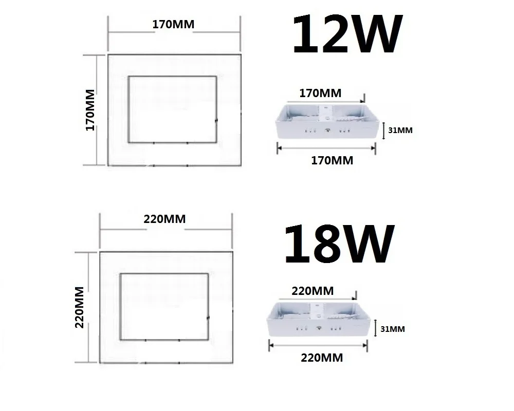 Светодиодный Панель светильник 6/12/18 Вт AC100-240V квадратная/круглая потолочная панель округлая панель встраиваемый светильник с вниз светильник с пультом дистанционного управления для домашнего бизнеса