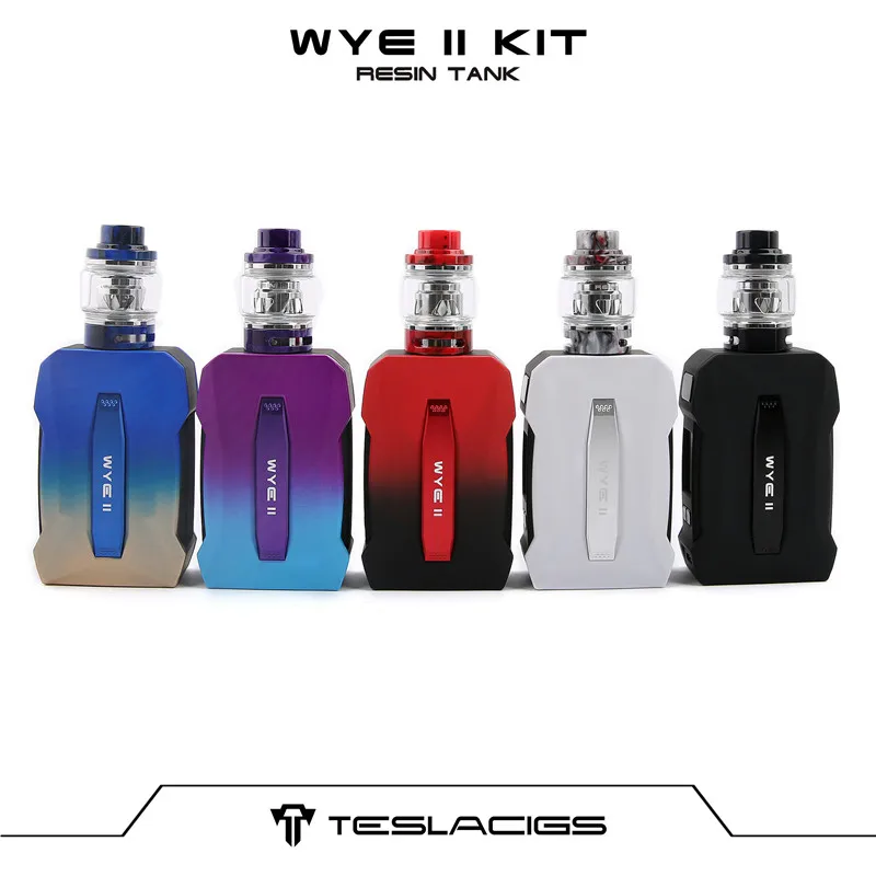 

Original TC Box Mod Vape Pen Teslacigs Tesla WYE 2 Kit 510 Thread Electronic Cigarette 18650 Battery Vaper With 0.96 Inch Screen