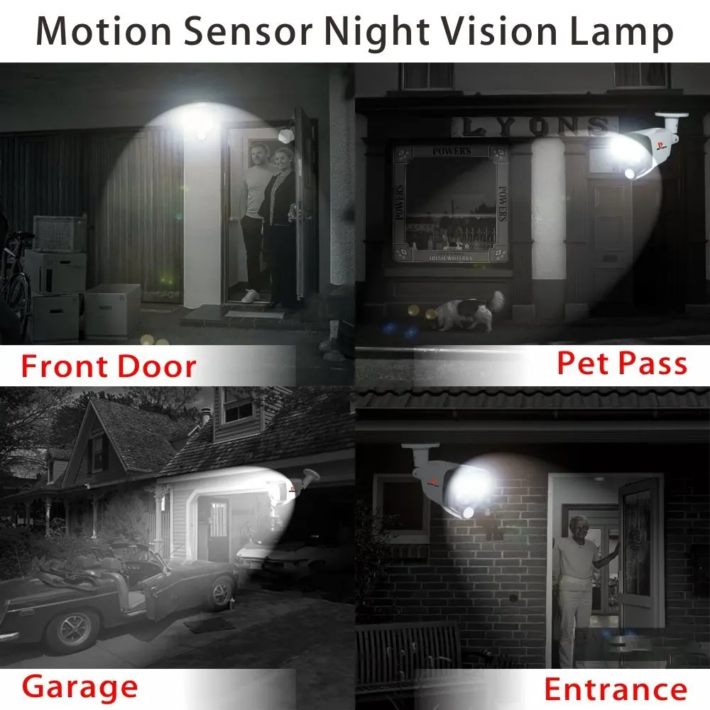  1080 P 4CH WiFi inalámbrico hogar sistema de cámara de seguridad CCTV NVR Kit PIR Sensor de movimie