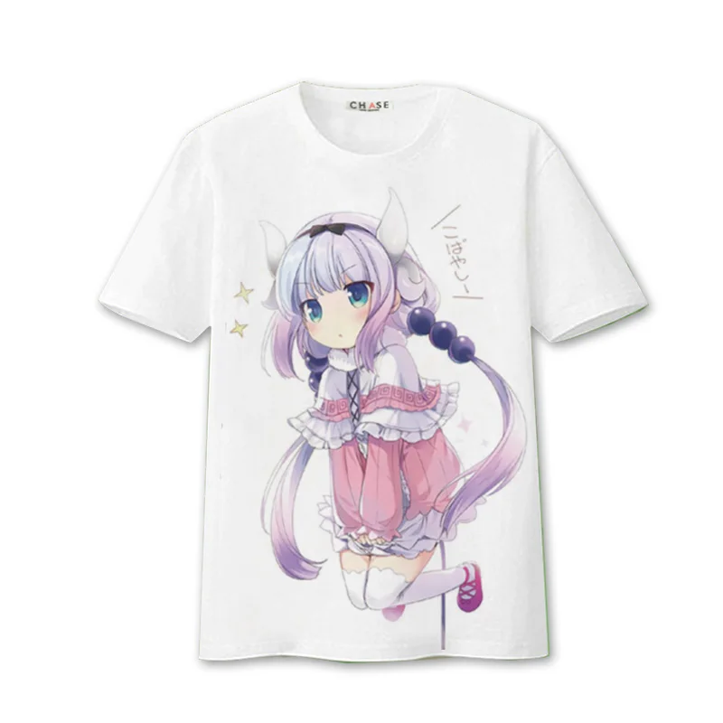 Coshome Kobayashi-san Chi No Maid Dragon Maid Kanna Kamui Toru T-shirts Cosplay Costumes T Shirts Men Women Tops Short Sleeves (8)