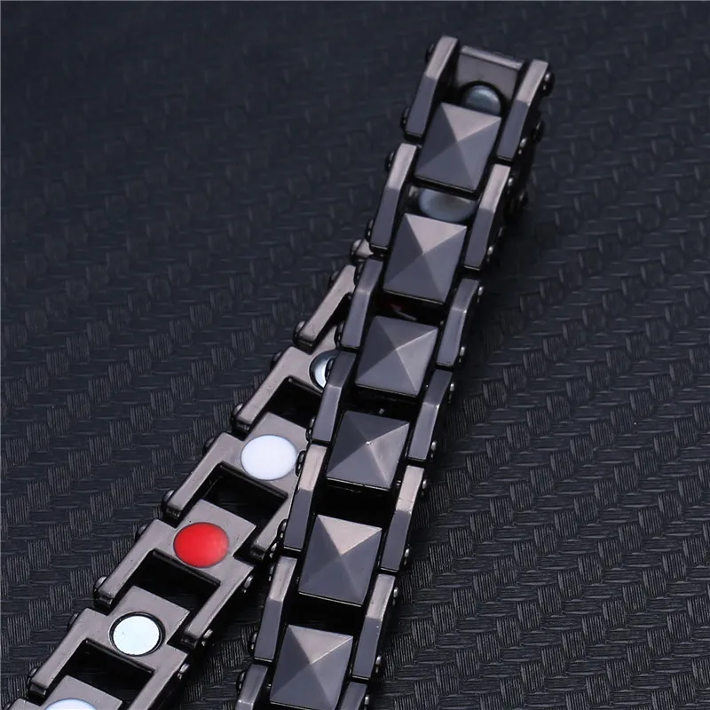 Новая мода энергетический магнитный браслет для мужчин медный браслет звено цепи браслеты оздоровительный Германий турмалиновый браслет ювелирные изделия