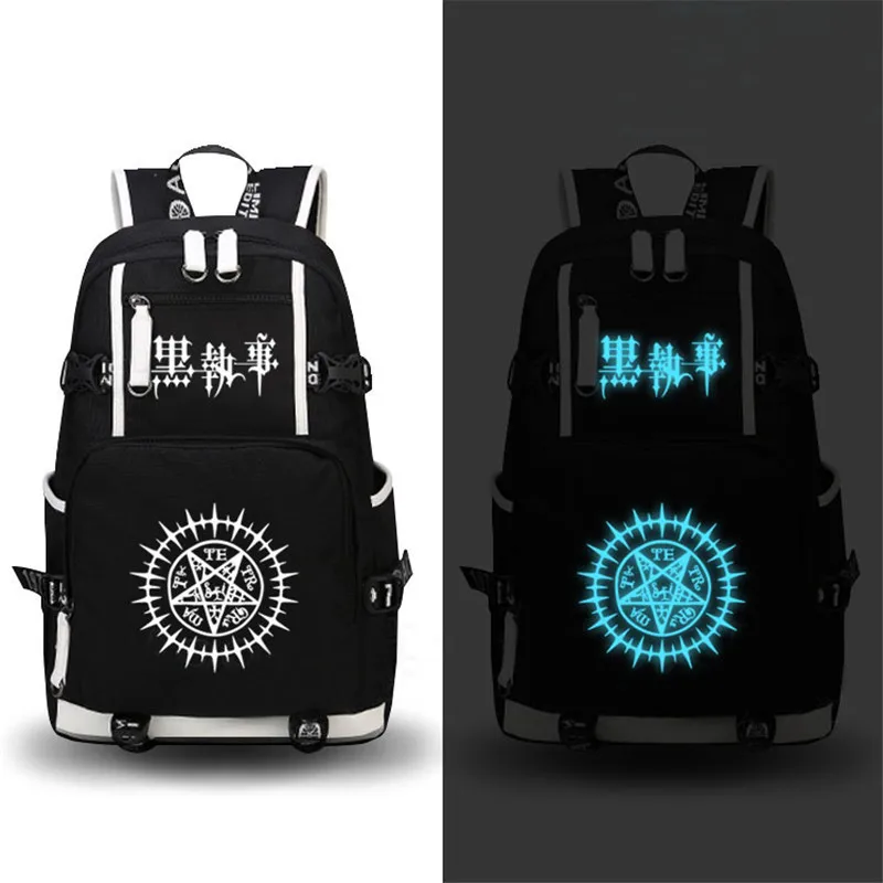 

Anime Black Butler Ciel Backpacks Men Laptop Bags for teenagers School Bags Satchel Mochila 17 " College Students Bag Bookbag