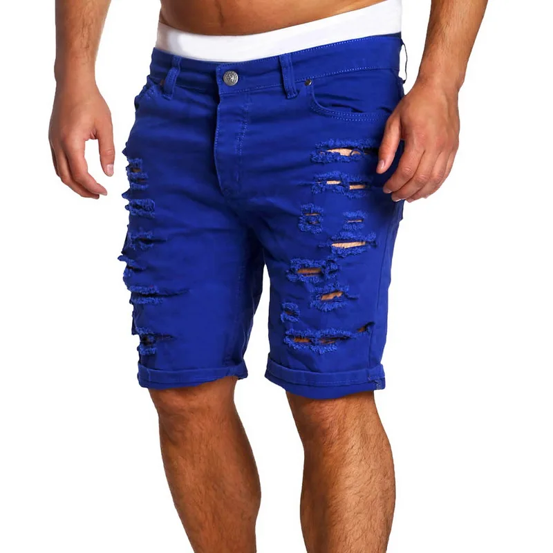 MJARTORIA Summer New Men's Stretch Short Jeans Fashion Casual Slim Fit High Quality Elastic Denim Shorts Male Brand Clothes