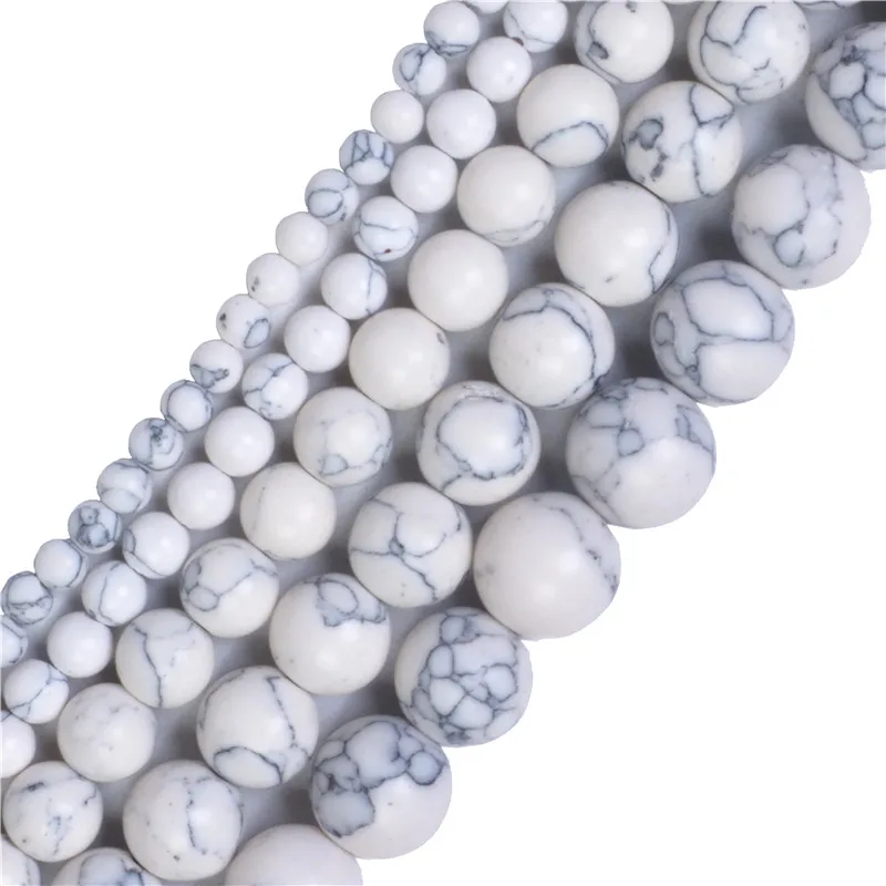 Искусственный камень зеленый черный бирюза Howlite Круглые свободные шарики из