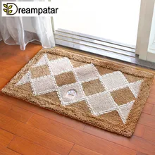 Модный Флокированный удобный для чистки ковров, для дома, для гостиной, спальни, мягкий напольный коврик, розовый коврик для ванной комнаты, абсорбирующий Коврик для пола BD166A