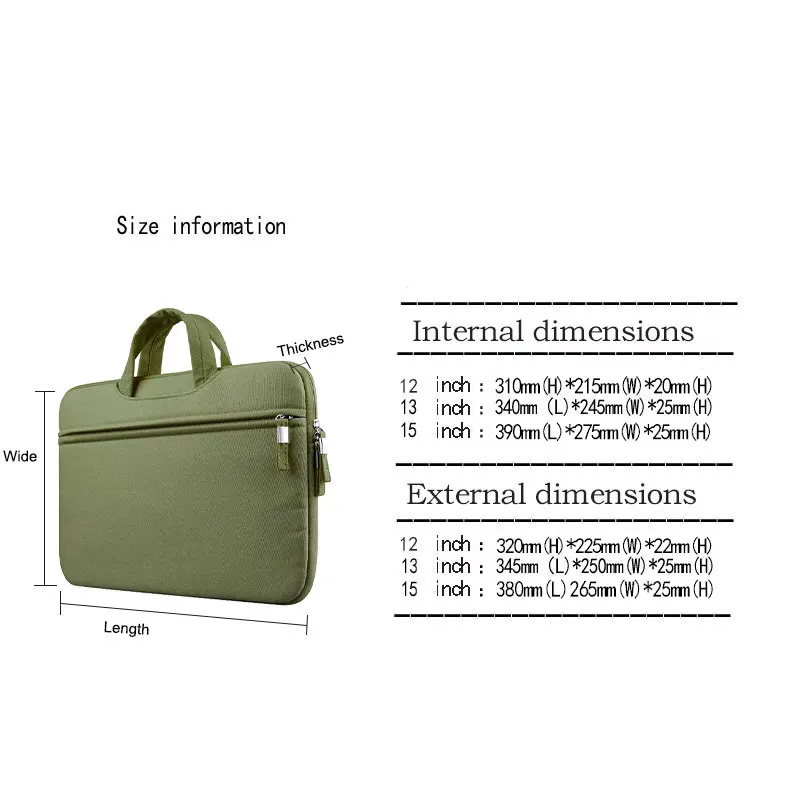 Men Women Portable Notebook Handbag Air 