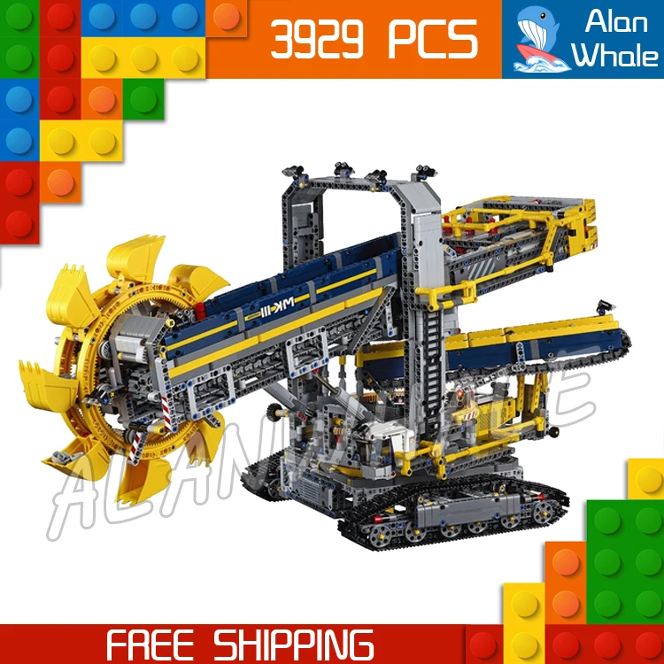 

3929pcs Techinic Remote Controlled Bucket Wheel Excavator 20015 DIY Model Building Kit Blocks Gifts Toys Compatible With lego