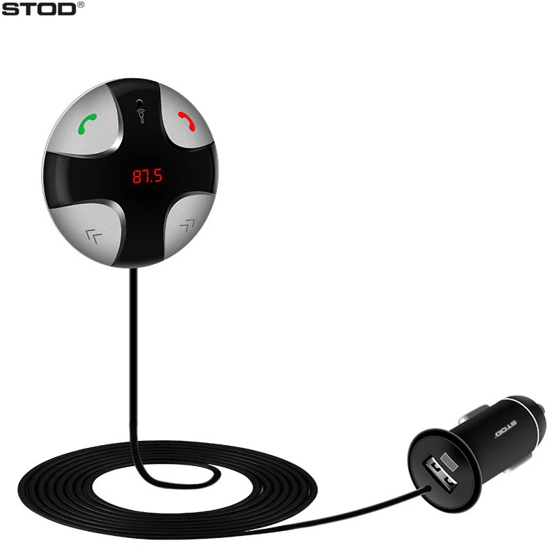 

BOTD Car Bluetooth Charger USB 2A FM Transmitter TF Card Mp3 Player For iPhone 5 5S 6 6S 7 Plus iPad Samsung ZTE Huawei AUX Kit