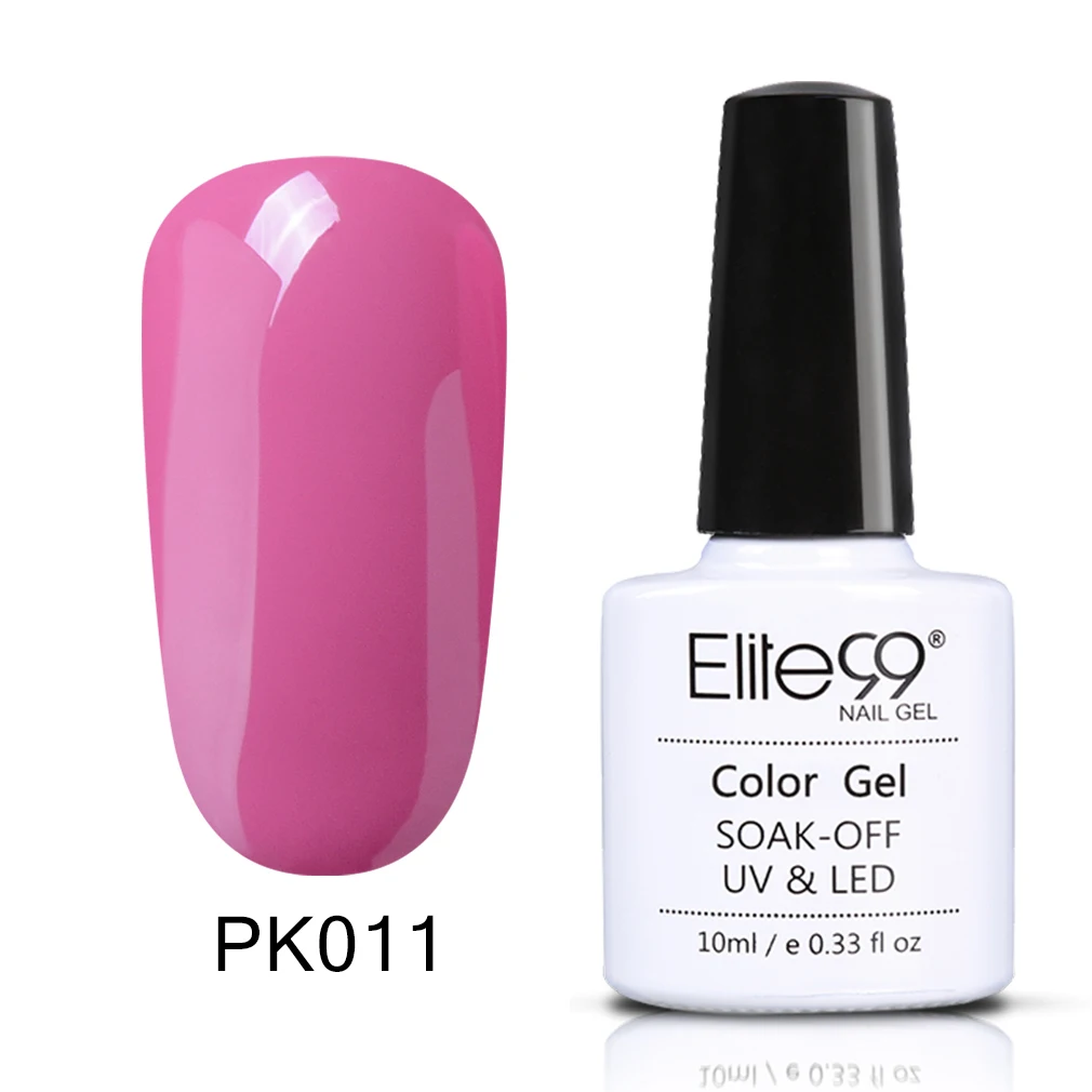 Elite99 уф-гель лак для ногтей 10 мл долгое уф-гель красочные Polishes наир искусство выбрать 1 розовая серия в 12 цветах - Цвет: PK011-10ML