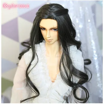 

Bybrana BJD doll wig micro-curved long hair brown light gold orange in the middle 1/3 1/4 1/6 hair for dolls