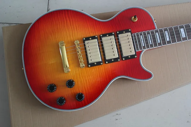 

Free shipping new arrival High Quality Custom Shop CUSTOM 3 Pickup SUNBURST Electric Guitar lp Guitar 1223