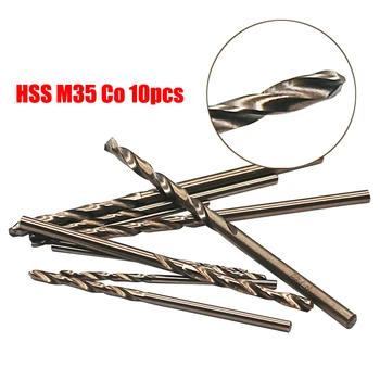

10 Pcs/Set Twist Drill Bit Set HSS M35 Co Drill Bit 1mm 1.5mm 2mm 2.5mm 3mm Used For Steel Stainless Steel
