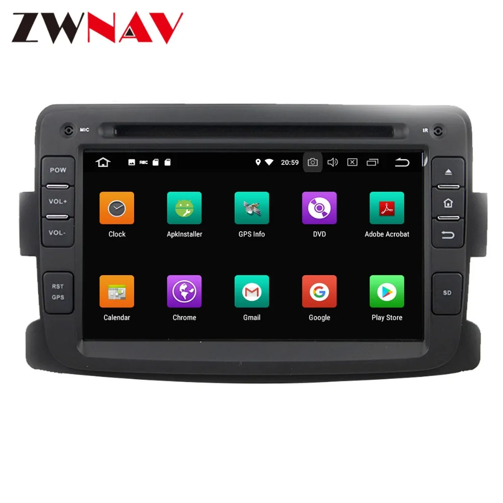 Excellent Android 9 4+32G Car DVD Player GPS navigation For Renault Duster 2012 2013 head unit multimedia player tape recorder 4