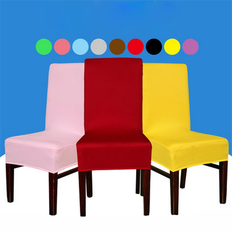 

Free Shipping 2PC/Lot Elastic Lycra Chaircover Spandex Chair Cover for Wedding Party Dining Office Decor Stool Covers Slipcovers