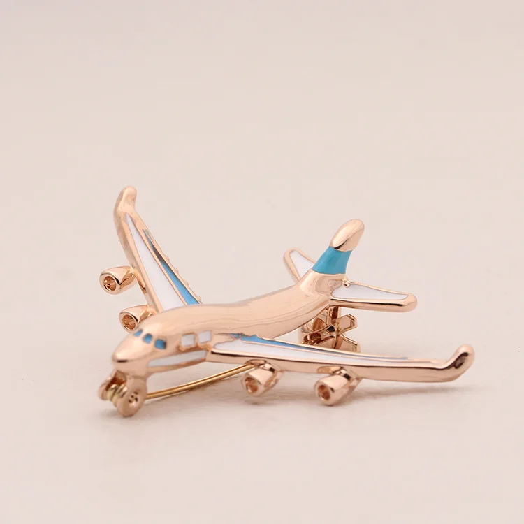 

Plane Brooch Fly Aircraft Women Safety Pin Metal Badges for Dresses Hat Cap Collar Cloth Suit Coat Sweater Broches Bijou Brosche