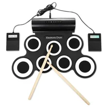 Портативный ручной рулон силиконовый электронный барабан детское музыкальное обучение игрушечный барабан Обучающие, музыкальные инструменты для образования