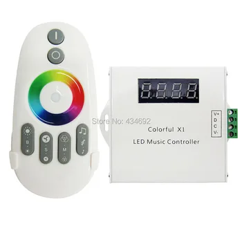 

Colorful Music RGB Controller DC12V Max 18A With Remote Control For 5050 RGB Led Strip Light