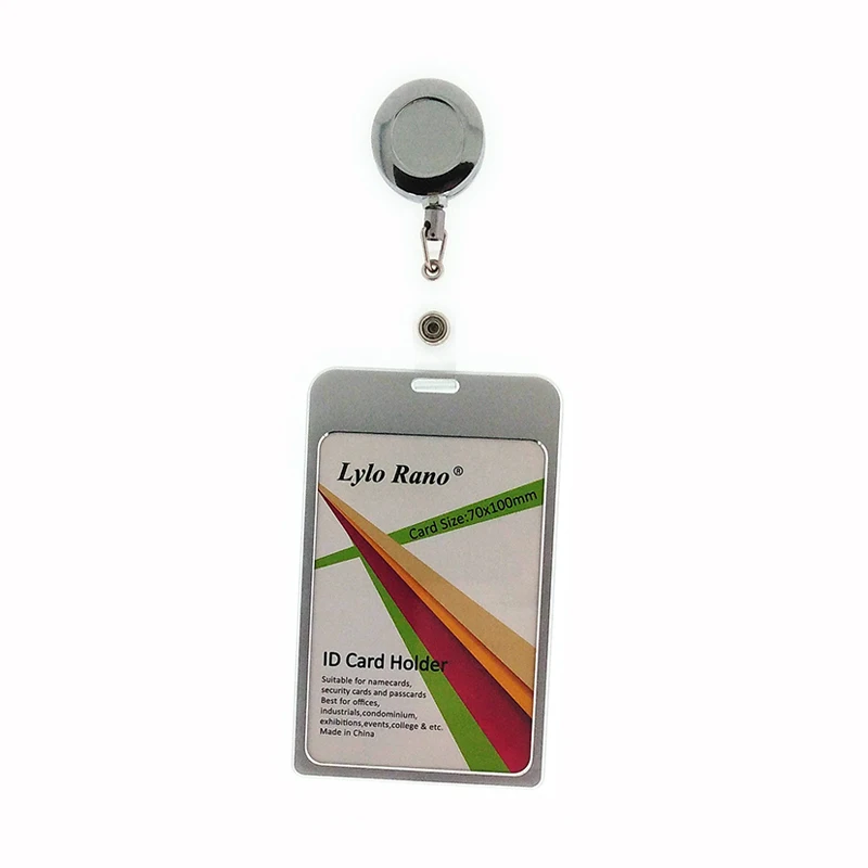 Aluminum Badge Holder Vertical Office Metal Name Badge Holders Quality