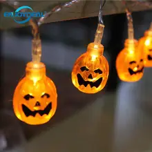 Светодио дный светодиодная струнная лампа Тыква Фея батарея питание наружная струнная лампа для Хэллоуина Рождественская Праздничная вечеринка Декор