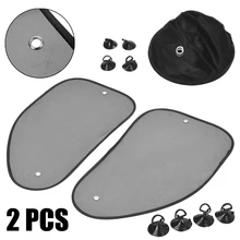 2Pcs Car Side Window Mesh Left and Right Sun Shade Visor Cover Shield UV Protector Window Mesh Car Cover Visor Shield 2pcs car left