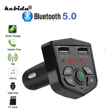Bluetooth 5,0 автомобильный комплект беспроводной fm-передатчик громкой связи 3.1A Быстрая зарядка двойной USB зарядное устройство lcd U диск TF карта Автомобильный MP3-плеер