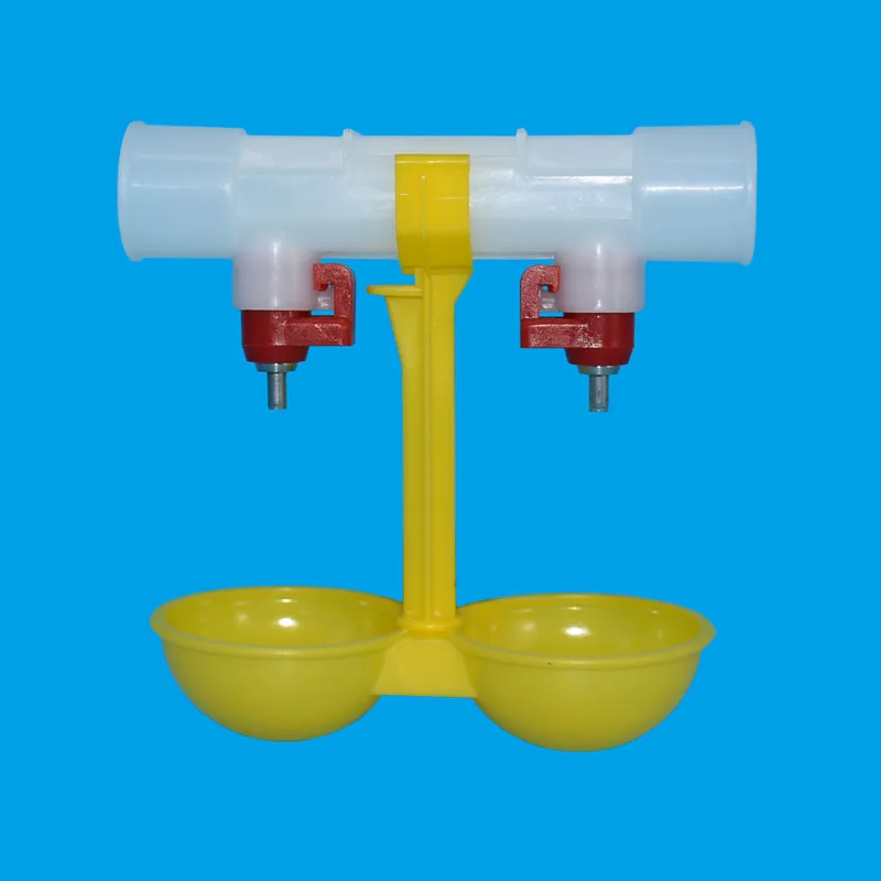 

15pcs Pet Supplies Double Outlet Drinking Hanging Chickens Cups Nipple Drinker Poultry Waterer Feeding Supplies