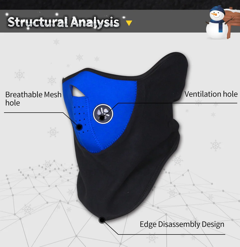 Зимний обогреватель с защитой от ветра защитная маска для лица половина лица шарф шеи маска Рыбалка Велоспорт шеи Защита шарф аксессуары для улицы