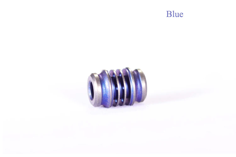 Blue no tritium tube V DIY титановый сплав TC4 нож бусины шнурок Паракорд веревка Открытый Кемпинг самосветящиеся 25 лет Подвески EDC Мульти инструменты Новинка - Цвет: Blue no tritium tube