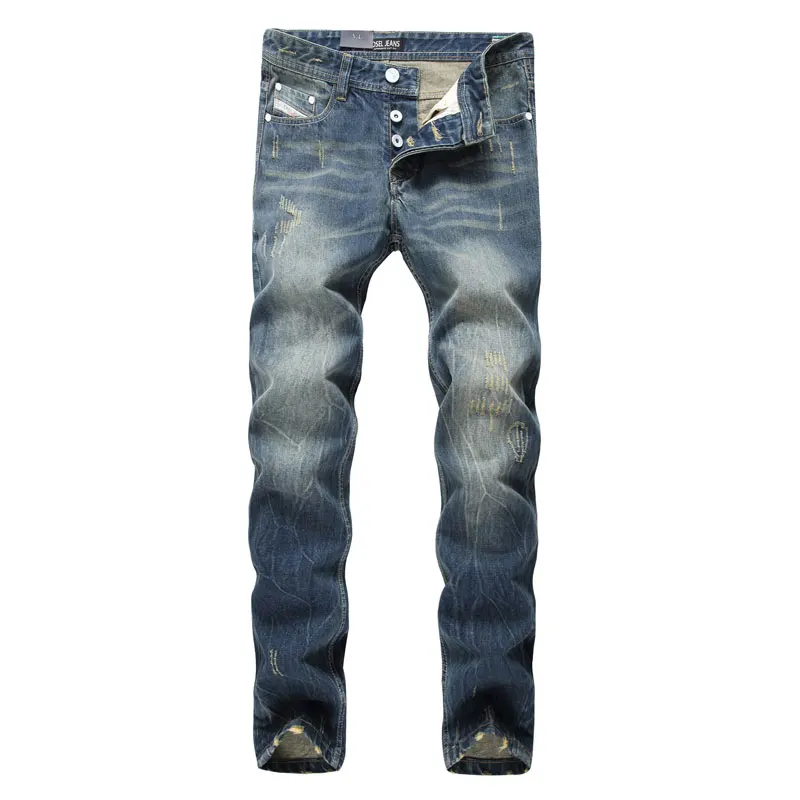 

Famous Dsel Brand Fashion Designer Jeans Men Straight Blue Color Printed Mens Jeans Ripped Jeans,100% Cotton