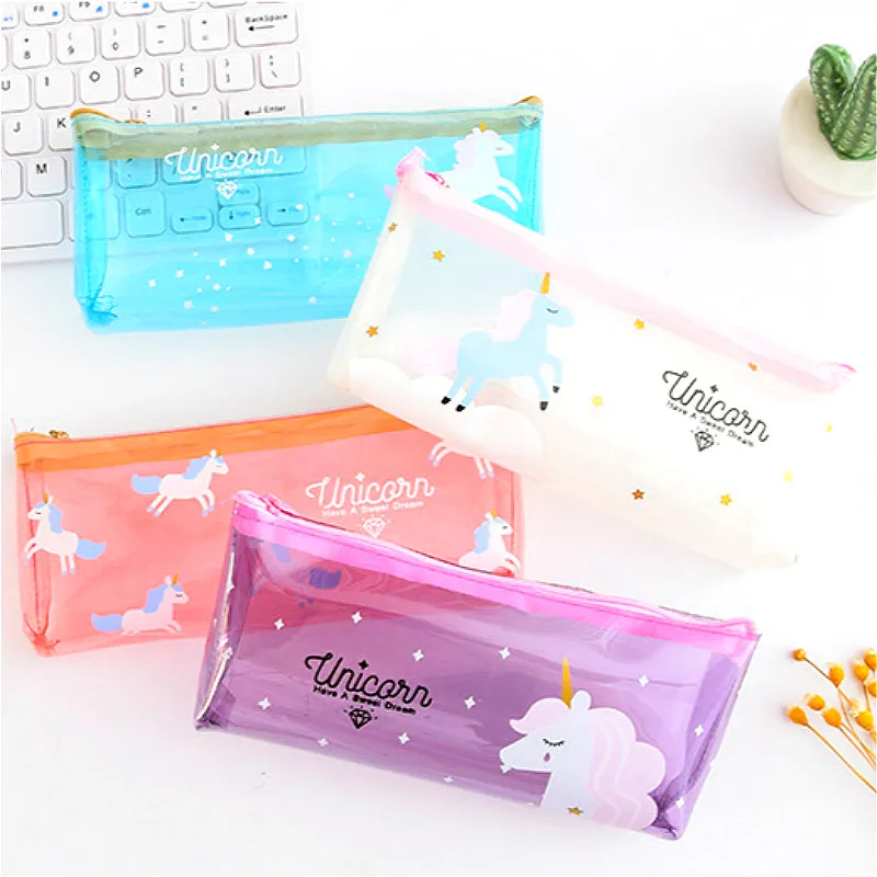 Kawaii 1 шт. чехол для карандашей с гудком и лошадью девочек школьные принадлежности