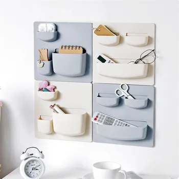 

Home Kitchen refrigerator Wall Suction Cup Plastic Storage Rack Cosmetic Toiletries Sundries Storage Holder Bathroom Organizer