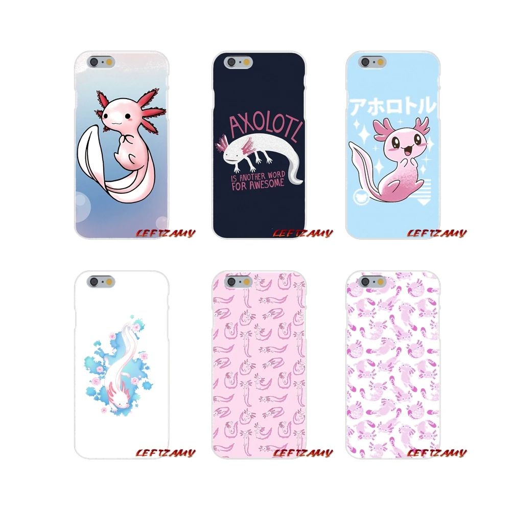 

For Sony Xperia M2 M4 M5 E3 XA Aqua Z Z1 Z2 Z3 Z5 compact LG K4 7 8 10 V20 V30 2017 TPU Transparent Skin Cover Adorable Axolotls