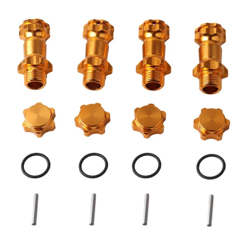 

High Quality Car Toy 4pcs 1/8 Aluminum 17mm Wheel Hex Hub Extension Adapter Long Combiner Coupler For Climbing Car Axial Parts
