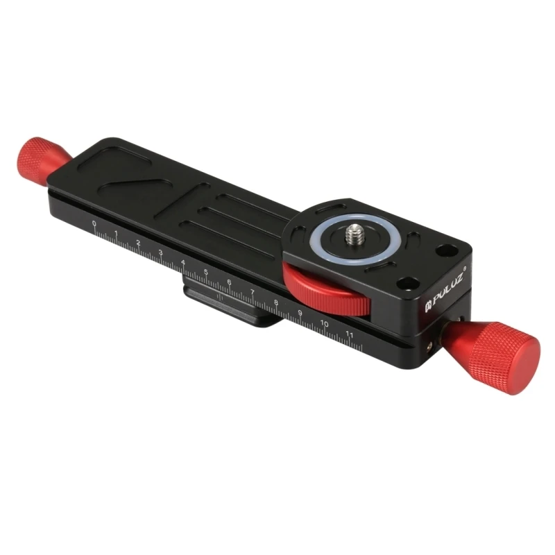 PULUZ Macro Focusing Rail Slider Close-up Shooting Tripod Head Quick Release Plate Holder with 1/4 inch 3/8 inch Screw