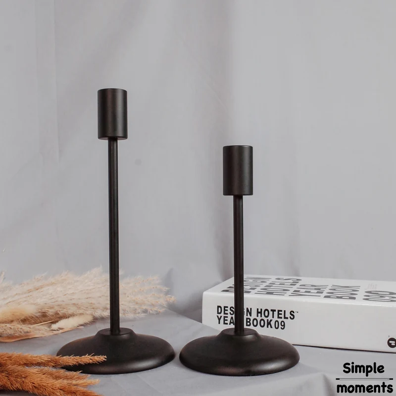 Simple Moments Modern Style Golden Black Candle Holders Home Simple Moments Modern Style Golden