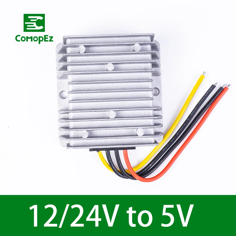 

Step Down Converter DC to DC 12V-24V to 5V 8A 10A 15A 20A 25A 30A Waterproof Voltage Reducer Converter Regulator for Golf Carts