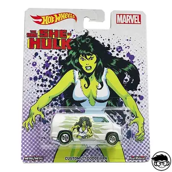 

Hot Wheels She-Hulk Custom ´77 Dodge Van Pop Culture - Marvel 2017 long card