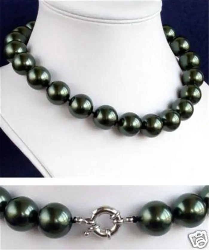 Песня voge gem nanJ0237 12 мм южного моря черный корпус жемчужное ожерелье 18 &quot AAA JL |