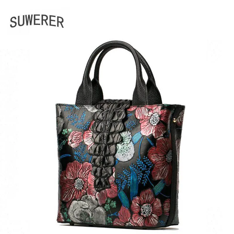 

SUWERER Genuine Leather women bags for women 2019 new luxury handbags women bags designer bags handbags women famous brands